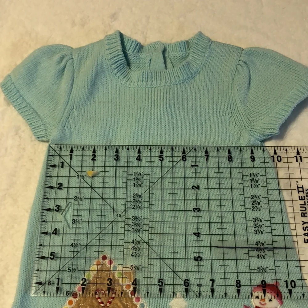 Gymboree 2T Winter Wonderland Knitted Sweater Dress Snowman & Gingerbread House - Picture 8 of 16